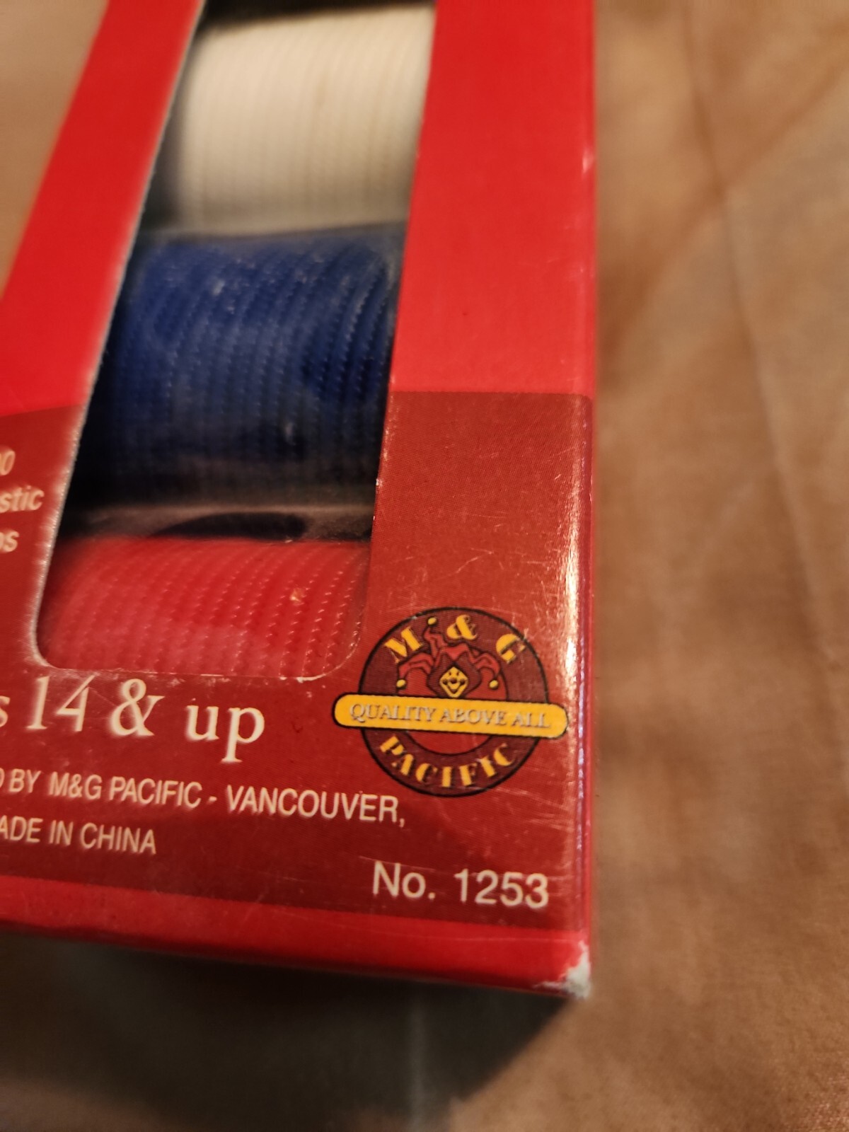 GAME FAVORITES Set of 100 Plastic Poker Chips 4 Grams Kids and Travel Games M&G