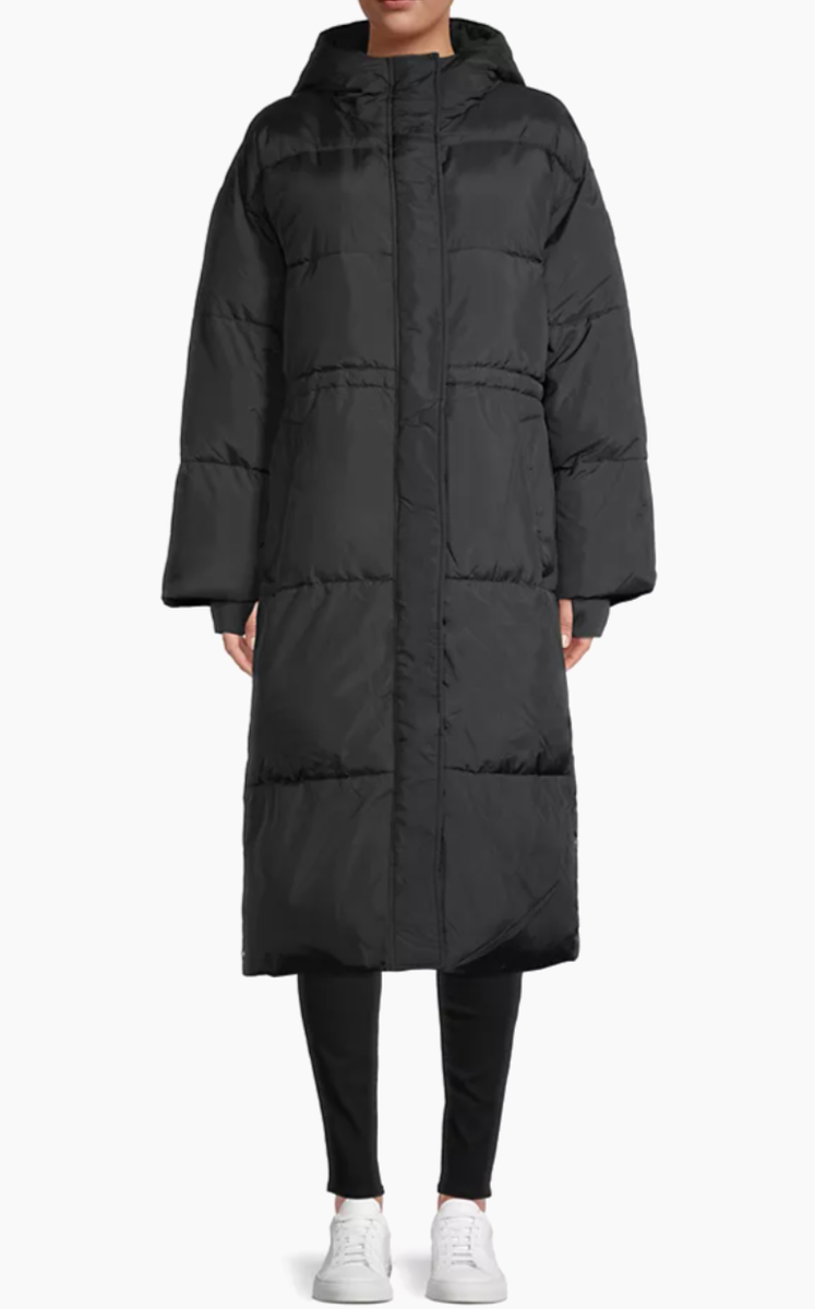 UGG Womens Keeley Hooded Long Puffer Coat Full Zip in Tar Size-XL