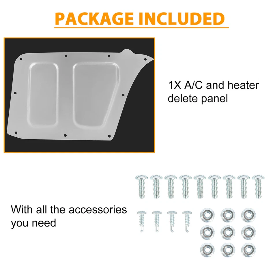Para Chevy 1967-1972 C10 A/C FIREWALL AIRE ACONDICIONADO CALEFACCIÓN ELIMINAR PANEL PLACA SOPLADOR CUBIERTA Foto 4 de 4