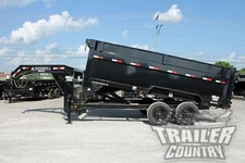 NEW 7 X 16 14K GVWR Gooseneck Scissor Hoist Power Hydraulic Dump Trailer Hauler