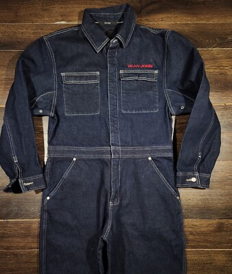 Vintage Mens Small Sean John Denim Coveralls Jumpsuit Kids XL 20