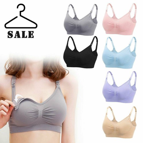 Maternity Seamless Nursing Bra Pregnancy No Wire Breastfeeding Gathered Lingerie