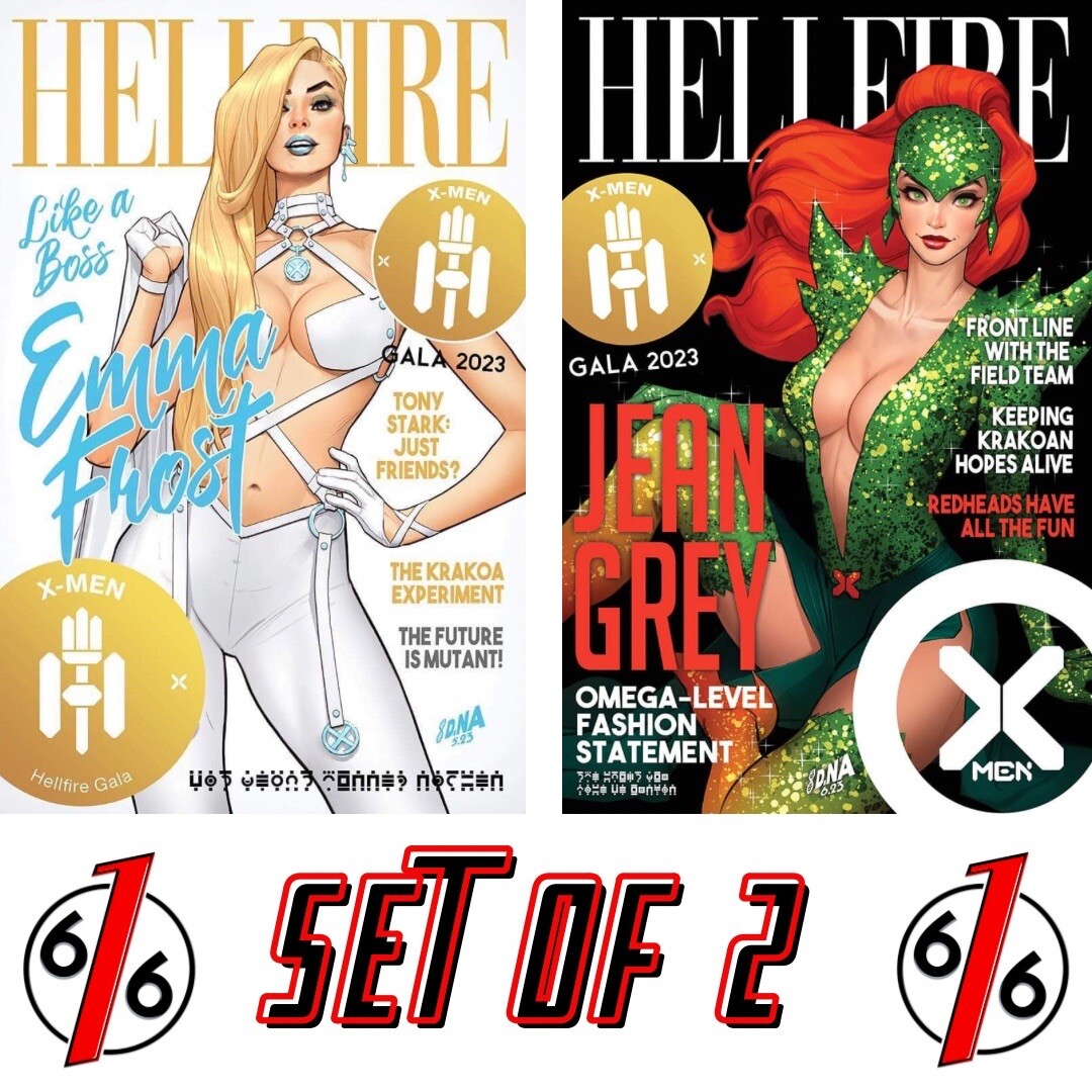 🔥✖️ EMMA FROST & JEAN GREY DAVID NAKAYAMA Hellfire Gala 2023 Variant Set