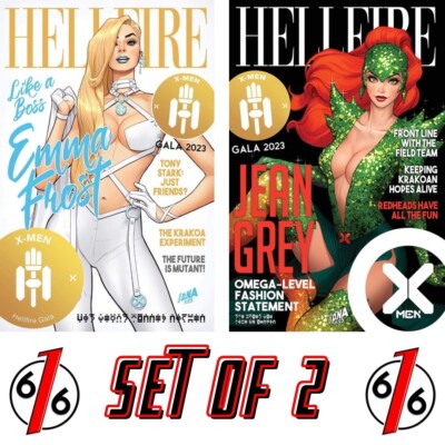    EMMA FROST & JEAN GREY DAVID NAKAYAMA Hellfire Gala 2023 Variant Set