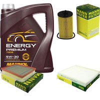 MANN-FILTER Inspektionspaket 5L Mannol Energy Premium 5W-30 FüR Opel Zafira B