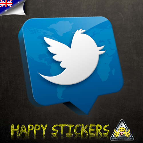 Twitter Bird Instagram Like Social Media Luggage Skateboard Vinyl Decal Sticker - Photo 1 sur 2