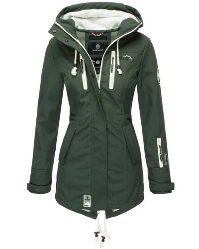 Marikoo Zimtzicke Damen Softshell Outdoor Jacke Übergangs Funktions Regen Mantel - Bild 126 von 218