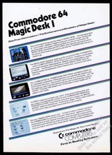 1984 Commodore 64 computer Magic Desk screen shorts photo vintage print ad