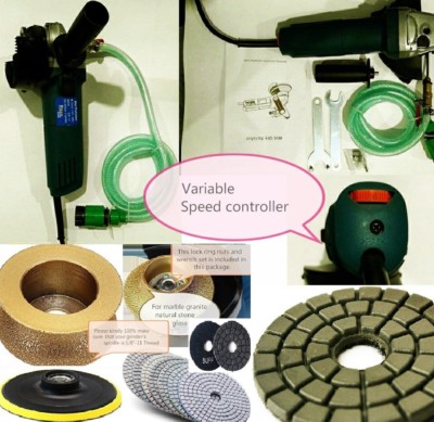 Wet Polisher 2'' Full Bullnose router bit 35 Polishing Pad granite concrete stone