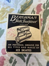 Berghman Ice Skate Sharpener In Box Metal Universal Adjustable USA 1960s Vintage
