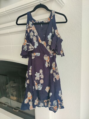 New JOA Zimmermann Short Dress Navy Floral Embroidery US XS runs large S  Small 2