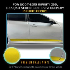 For 2007-2015 G35 G37 Q40 Sedan Side Stripes Graphic Decal Satin Metallic Vinyl