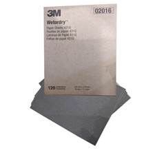 50ct 3m Wet Or Dry Tri-m-ite 9 X 11 Sandpaper Sheets 02016 - Grit 120 Sanding 50ct 3m Wet Or Dry Tri-m-ite 9 X 11 Sandpaper Sheets 02016 - Grit 120 Sanding