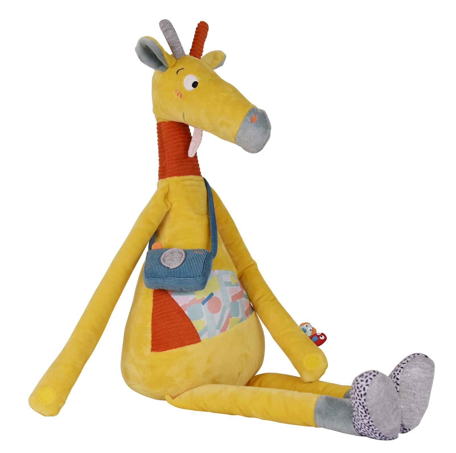 Doudou Billie la grande girafe colorée le premier gardien des rêves de bébé