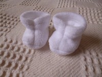 Bjb Dolls Clothes, White Fleece Booties / Boots Fit Baby Born Doll Bjb Dolls Clothes, White Fleece Booties / Boots Fit Baby Born Doll