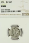 1921-D Mercury Dime : NGC VG08