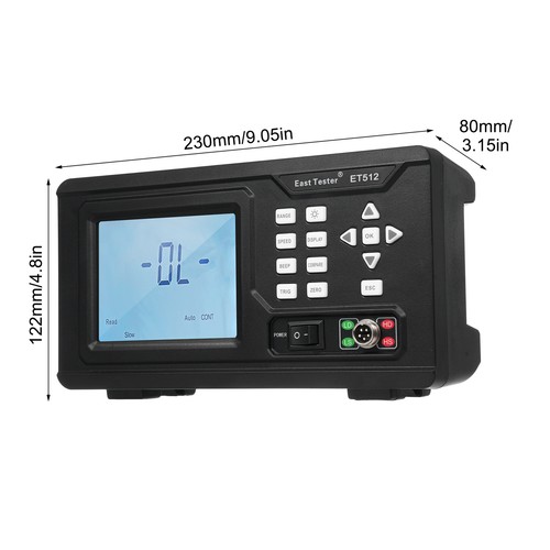 East Tester ET512 Low Resistance Tester Portable Milliohm Meter N6P2 - Picture 3 of 7