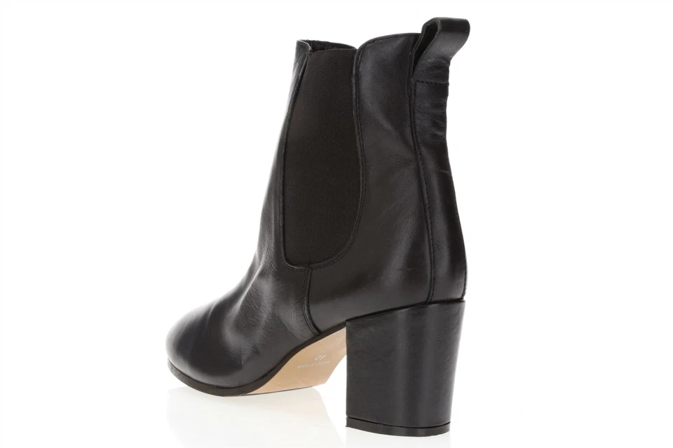 Mujer TOPSHOP 235785 Botas de Cuero Negro al Tobillo Talla 40 Foto 3 de 4