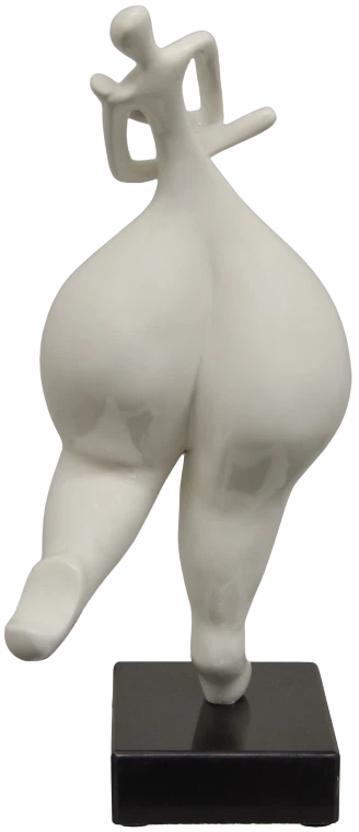 Scultura AMBIENTI GLAMOUR Happy Woman con base in Marmo, fotografia 4 di 4