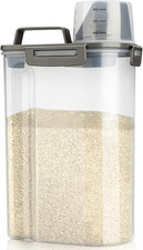 Rice Airtight Storage Container, 3 to 5Lbs Cereal Dry Food Flour Bin, Pet Dog Ca