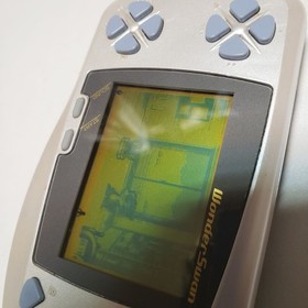 Bandai WonderSwan Console Silver Pearl White SW-001 Tested Working See Photos
