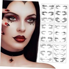 29 Pairs Halloween Face Eye Tattoo Stickers, Scary Spider, Skull Bat Eyeliner