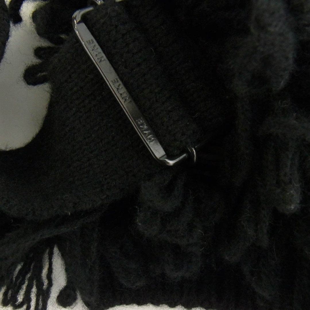HYKE HIKE 23AW NORDIC FRINGE SWEATER VEST KNIT BLACK Used