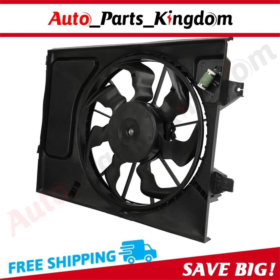 Kit de ventilador de refrigeración condensador de CA eléctrico de aluminio para Kia Soul 2014-2016 2,0 L Foto 3 de 4