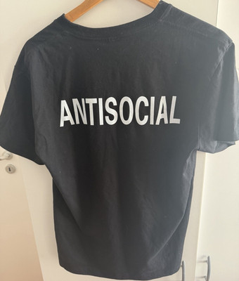 Vetements Herren T-Shirt Schwarz M Baumwolle Kurzarm Druckgrafik