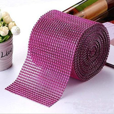 Diamond Rhinestone Mesh Ribbon Supreme Quality Sparkling Bling Wrap Ribbon Bulk