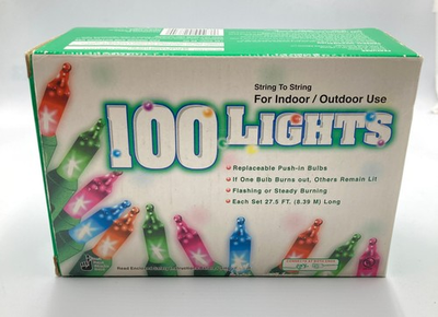 #ad #ad Vintage 2001 Christmas Lights 100 Multi Color String Longs Drug Stores Works $18.99