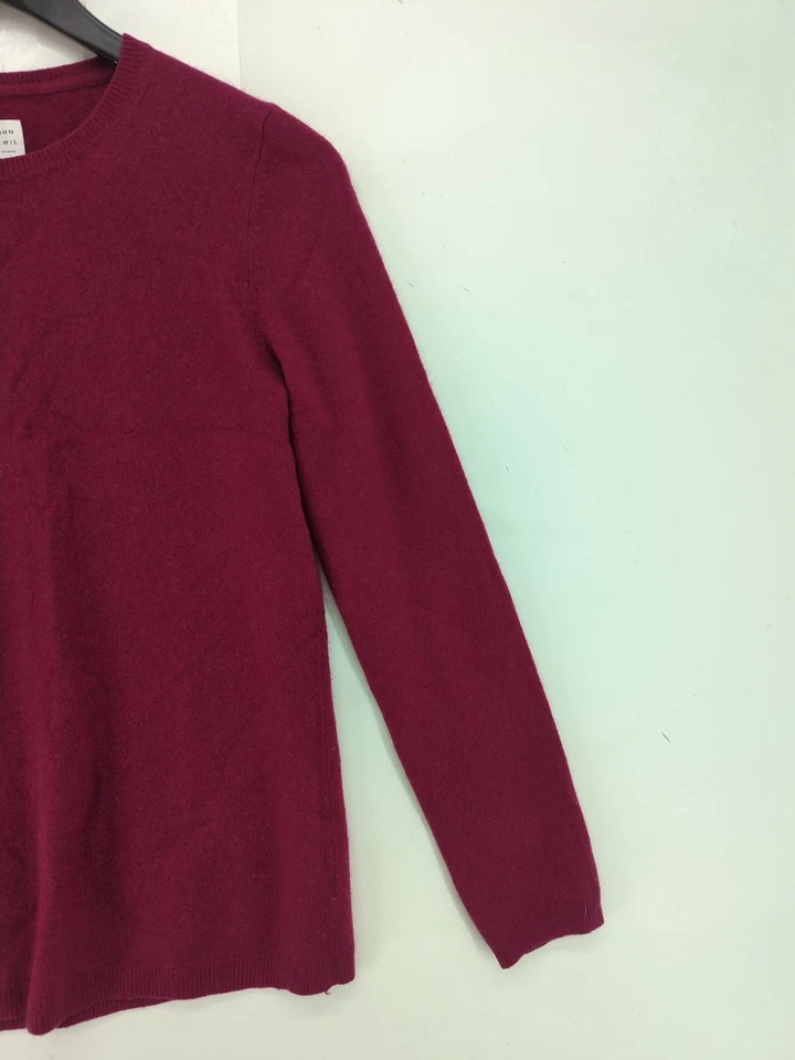 John Lewis Women's Jumper UK 8 Pink 100% Cashmere Round Neck Pullover - Image 4 of 4