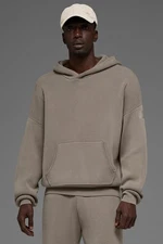 New ALO Scholar Hooded Sweater Size Large Color: Light cocoa