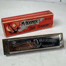 M. Hohner  s No. 34B Old Standby Harmonica Key Of C Made In Germany Original Box