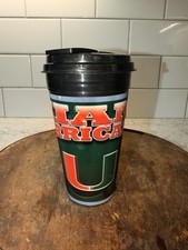 Miami Hurricanes The U NCAA Travel Tumbler Cup Plastic Holographic Design