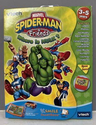 Spider-Man & Friends: Where is Hulk - V.Smile Smart Book New In Box