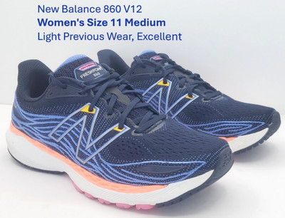 New Balance Womens (11 Medium B) 860 V12 Stability Support Sneakers Blue