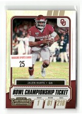 2021 Contenders Draft Picks #26 Jalen Hurts Bowl Championship Ticket #/10