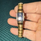 Seiko Women's Vintage Quartz Watch Gold Tone 1F20 with Dimond Bezel
