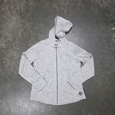 Eddie Bauer Women's L Gray Full Zip Fleece lined Hoodie w/ Pockets