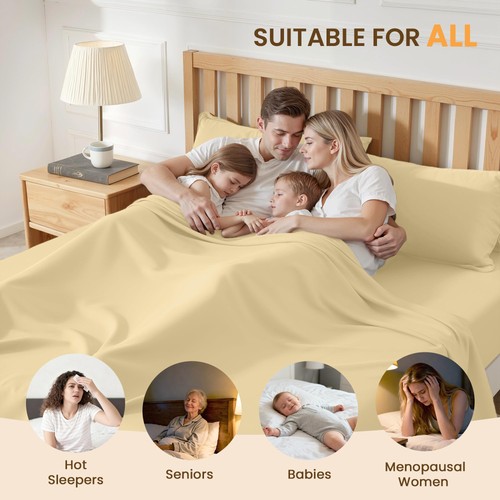 Queen Size 4 Piece Sheet Set - Comfy Breathable & Cooling Bed Sheets Set, Sof... - Picture 6 of 9