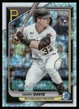 Henry Davis 2024 Bowman Chrome Mojo Refractors Pittsburgh Pirates