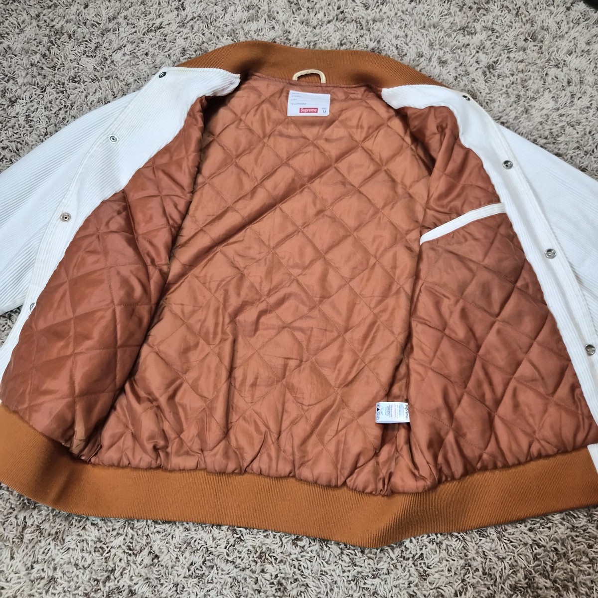 Supreme Old English Corduroy Varsity Jacket | eBay