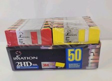 49 Pack 3M Imation IBM Formatted High Density 3.5" Floppy Diskettes Rainbow NEW