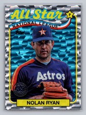 2024 Topps Series 2 Nolan Ryan 1989 Crackle Foil Board & Base All Star #89ASB-29