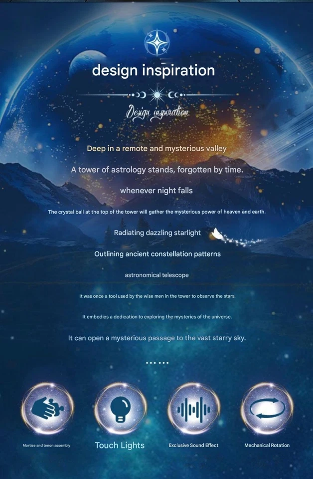 DIY 3D Wooden Puzzle The Lantern of Galaxy Handmade Gifts Figurines Miniatures - Image 3 of 4