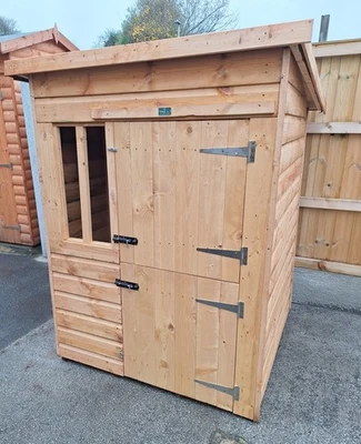 PINELAP SHEDS Outdoor Animal Shelter Fully T&G 4FT x 4FT kennel Dogs Cats Goats Ducks Chickens
