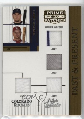 2005 Donruss Prime Patches Past & Present Quad Swatch /150 Larry Walker HOF 1o1v