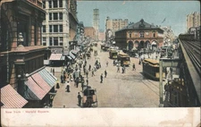 New York,NY Herald Square,Streetcars,Elevated Train 1908 Mannington,WV Alice Bur