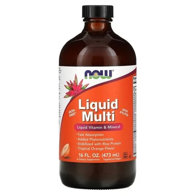 NOW Foods, Liquid Multi with Xylitol, Tropical Orange, (473 ml) - Bild 1 von 4